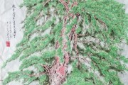설파,안창수 화백의 소나무 - 가로74cm x 세로144cm  화선지에 수묵채색  